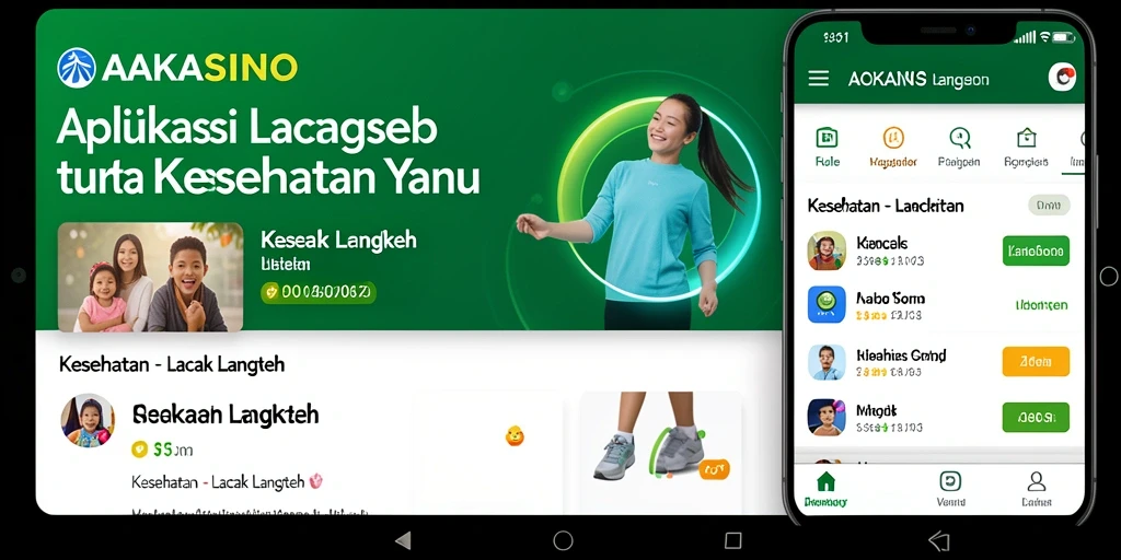 Antarmuka AAKASINO menampilkan fitur pelacakan langkah dengan jelas.