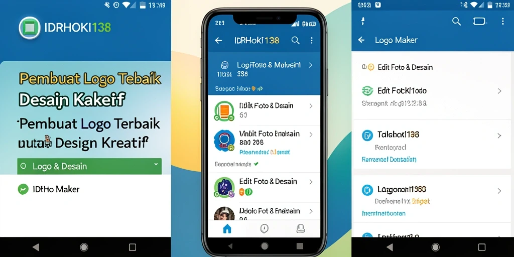 Screenshot utama IDRHOKI138 yang menunjukkan antarmuka pembuat logo.