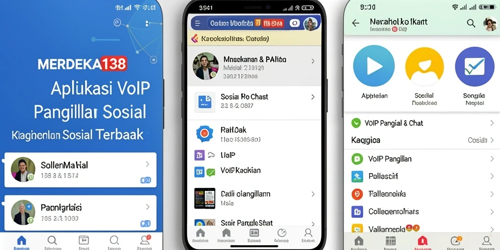 Tampilan antarmuka MERDEKA138 untuk VoIP Panggilan yang ramah pengguna.