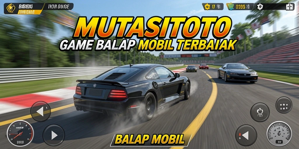 Tampilan utama game Balap Mobil MUTASITOTO dengan antarmuka yang menarik.