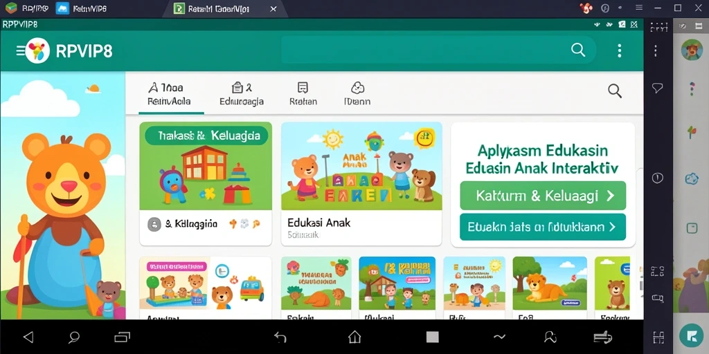 Antarmuka RPVIP8 yang menarik untuk anak-anak.