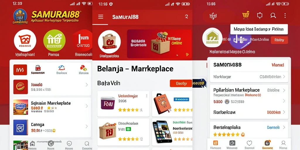 Tampilan antarmuka aplikasi SAMURAI88 yang sederhana dan menarik.